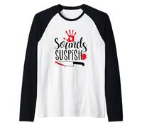 Suona Sospetto Umorismo scena del crimine Maglia con Maniche Raglan