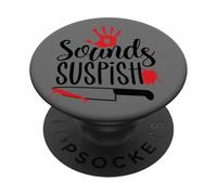 Suona Sospetto Umorismo scena del crimine PopSockets PopGrip Adesivo