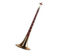 Suona, Suona For Beginners Old Mahogany Pole Suona Brass Bowl High-end Suona Adult Suona Horn Chinese National Wind Instrument Suona Instrument(B flat)