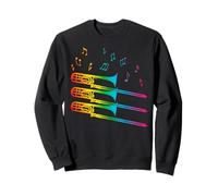 Suona Trombone Arcobaleno LGBTQ+ Musicisti Gay trombonista Felpa