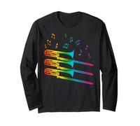 Suona Trombone Arcobaleno LGBTQ+ Musicisti Gay trombonista Maglia a Manica