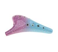 Suonare l’ocarina 1 pezzo di smaltatura in ceramica 12 fori AC Alto C Ocarina Flauto Multicolore(A)