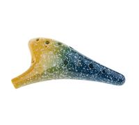 Suonare l’ocarina 1 pezzo di smaltatura in ceramica 12 fori AC Alto C Ocarina Flauto Multicolore(B)