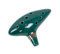 Suonare l’ocarina Flauto Ocarina contralto a 12 fori con cordino e supporto espositivo multicolore(Dark Green)
