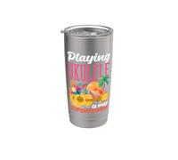 Suonare l'ukulele è il mio superpotere giocatore musicale hawaiano Bicchiere termico in acciaio inox doppia parete