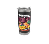Suonare l'ukulele è il mio superpotere giocatore musicale hawaiano Bicchiere termico in acciaio inox doppia parete