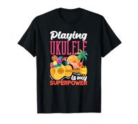 Suonare l'ukulele è Il Mio superpotere Giocatore Musicale Hawaiano Maglietta