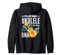 Suonare l'ukulele È nel Mio Dna Musicista Felpa con Cappuccio
