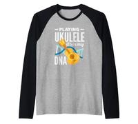 Suonare l'ukulele È nel Mio Dna Musicista Maglia con Maniche Raglan