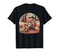 Suonatore di Banjo Cottage Core Skeleton Bluegrass Dead Dude Maglietta