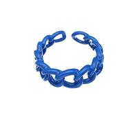 Suoneria Campanello 4 Anelli cavi con anello di lacca di caramelle carino in metallo colorato creativo aperto Anelli Di Meraviglia per Gli Uomini (Royal blue, One Size)