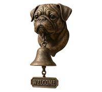Suoneria per Apertura Porta,Canina Benvenuto Sonaglio Porta - Decorazione da Parete in Resina a Tema Animale per Cancello Ingresso Portico Interno Esterno Regalo Casa Ufficio Inaugurazione