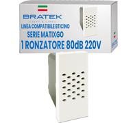 Suoneria Ronzatore 80dB 230V 6A x Campanello Compatibile BTicino MatixGo | Sostituisce Ronzatore 220v BTicino Matix Go JW4356V230 MatixGO - Made in Europe by Bratek