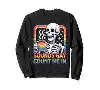 Suoni Gay Conte Me in Skeleton Pride caffè Felpa