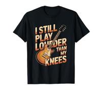 Suono Ancora più Forte delle Mie Ginocchia Guitar Rock Maglietta