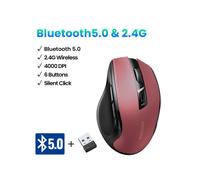 (Suono blu) Mouse wireless UGREEN Mouse Bluetooth 5.0 ergonomico 4000 DPI 6 pulsanti muto Mouse per