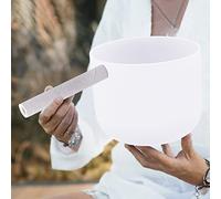 Suono di cristallo al quarzo 8 pollici con suono planetario F Note Crystal Singing Bowl per rilassarsi, meditazioni e alleviare lo stress, 20 cm