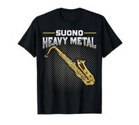 Suono Heavy Metal Musica Regalo Per Sassofonista Sassofono Maglietta