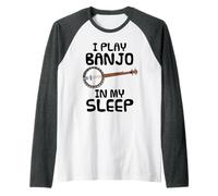 Suono il banjo nel sonno, musicista folk divertente Maglia con Maniche Raglan