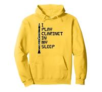 Suono il clarinetto nel sonno, musicista divertente Felpa con Cappuccio