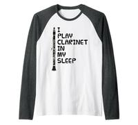 Suono il clarinetto nel sonno, musicista divertente Maglia con Maniche Raglan