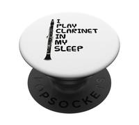 Suono il clarinetto nel sonno, musicista divertente PopSockets PopGrip Adesivo