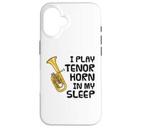 Suono il corno tenore nel sonno, musicista divertente Custodia per iPhone 16
