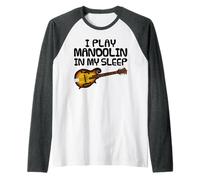 Suono il mandolino nel sonno, musicista folk divertente Maglia con Maniche Raglan
