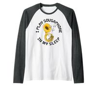 Suono il sousafono nel sonno, musicista di ottoni Maglia con Maniche Raglan