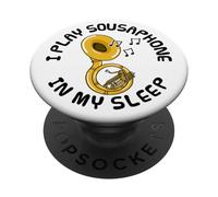 Suono il sousafono nel sonno, musicista di ottoni PopSockets PopGrip Adesivo