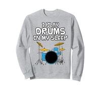 Suono la batteria nel sonno, batterista musicista divertente Felpa