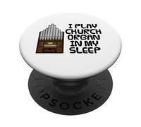 Suono l'organo della chiesa nel sonno, organista divertente PopSockets PopGrip Adesivo