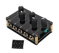SUONO MIXER passivo passivo mixer audio a doppio canale 4 in 1 out mixer a linea stereo mini mixer audio passivo a basso rumo