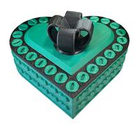 Suoumwa Scatola Regalo A Forma di Cuore Stampata in 3D, Scatola Portaoggetti per San, Scatola Regalo per Matrimonio, Scatola Regalo per e Collana, Nera e Verde