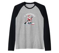 SUP O'Holy Paddle Babbo Natale Paddleboarding Maglia con Maniche Raglan