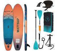 Wattsup - SUP Stand Up Paddle gonfiabile F11 11' - 335x81x15 cm Dropstitch - Pacchetto completo: Pagaia, Leash, Pompa, Borsa da trasporto - Fino a 150 kg - Blu