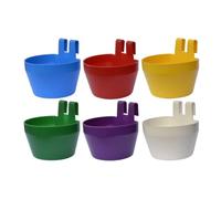 Supa Tazze per gabbie per pollame, tazze da cucina, voliera (confezione da 12), adatte sia per cibo, sabbia o acqua, include gancio integrale in modo che le tazze possano essere appese alla rete della