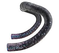 Supacaz super sticky kush star fade bar tape black oil slick con bar plugs