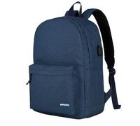 SUPACOOL Zaino leggero casual per computer portatile con porta di ricarica USB per uomini e donne, zaino per uso quotidiano, zaino per college(blu)