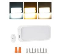 SUPAREE Luci LED Camper 12V Interno Luce LED Camper 12V con Dimmer plafoniera 12v per camper con Telecomando 3 Colori 2900K-6500K per Caravan Furgone Barca Camion Auto 1 Pezzi