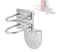 SUPAWAY 1 Pezzo Supporto per pali per antenne con doppio bullone a U Morsetto per pali per antenne in Dacromet rivestito in ferro Supporto a ganascia a V per radio, parasole con diametro di 25-50 mm