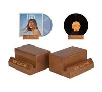 Supaway 2 Pcs Supporto per dischi in vinile Espositore per dischi in legno Supporto per CD da tavolo Supporto LP per visualizzare la copertina disco in riproduzione Minimalista e elegante per la casa