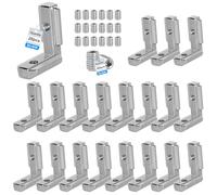 SUPAWAY 20 Staffe angolari con scanalatura a T Connettore angolare 3030 Giunto ad angolo retto Staffa angolare in lega di alluminio Scanalatura per profilo europeo standard in alluminio con 40 viti