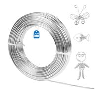 SUPAWAY 3,0 mm Fil D'Aluminium 30m de Longueur Craft fil de Bricolage à Modeler pour la Fabrication de Bijoux Artisanat Modeler des Armatures Sculptures (Argent)