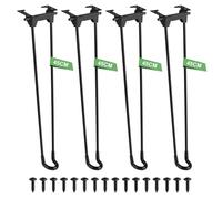 SUPAWAY 4 Gambe per tavolo pieghevoli stile forcina (45 cm), Gambe nere design forcina, Piedini per tavolo perfette per tavolini, scrivanie, comodini, laptop, tavoli da campeggio o mobili fai-da-te