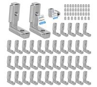 SUPAWAY 40 Staffe angolari con scanalatura a T Connettore angolare 3030 Giunto ad angolo retto Staffa angolare in lega di alluminio Scanalatura per profilo europeo standard in alluminio con 80 viti