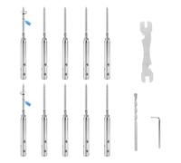 SUPAWAY Tendifilo in acciaio inossidabile T316 Kit robusto per installazione cavi 3 mm Tensione recinzioni, Corde per bucato e fili - 5 Filettature destrorse e 5 Sinistrorse (10 pezzi)