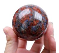 SUPBEI Sfera di Sfera di katoforite Rosso 50mm-60mm con Supporto in Legno Sfere di Quarzo a Cristallo curativo Esemplari in Pietra Naturale Lucida per divinazione, Accessori Decorativi