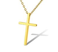 Supcare Croce Collana Uomo Donna Personalizzata, 02 Stile Collana Uomo Acciaio con Croce, Oro Ciondoli per Collane Uomo Donna Ragazzo, Ciondolo Uomo Gioielli di Moda, Amuleto Talismano Regalo