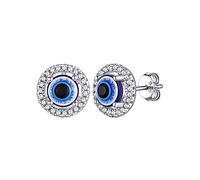 Supcare Occhio Turco Orecchini Argento 925 Donna, 7 Stili Malocchio Orecchini Donna Anallergici con Occhio di Allah, Evil Eye Orecchini Brillantini Ragazza Donna Placcato in Oro Bianco, Idee Regalo
